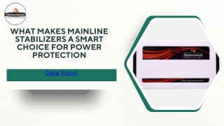 What Makes Mainline Stabilizers A Smart Choice For Power Protection