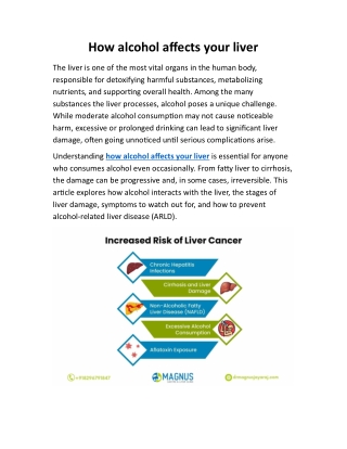 How alcohol affects your liver