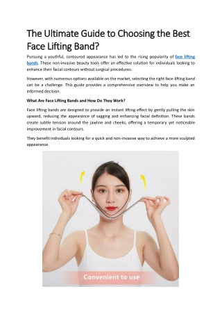 The Ultimate Guide To Choosing The Best Face Lifting Band