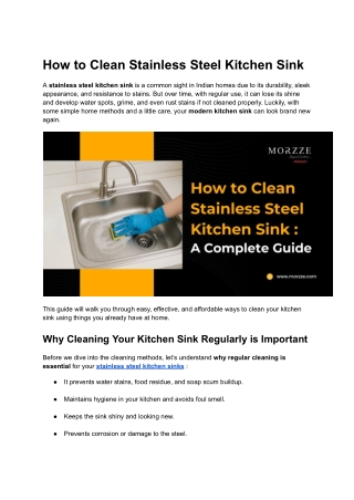 How to Clean Stainless Steel Kitchen Sink_ A Complete Guide