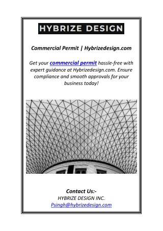 Commercial Permit | Hybrizedesign.com