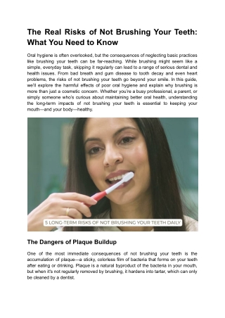 The Real Risks of Not Brushing Your Teeth_ What You Need to Know