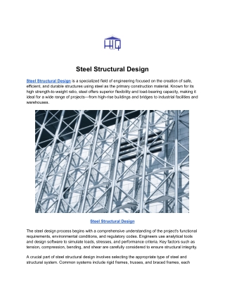 Steel Structural Design