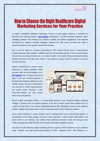How to Choose the Right Healthcare Digital Marketing Services for Your Practice
