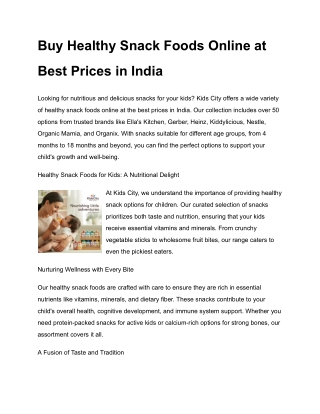 Buy Healthy Snack Foods Online at Best Prices in India