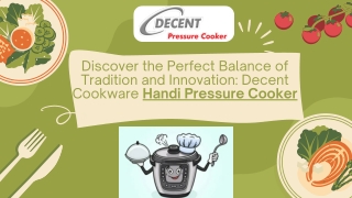 Discover the Perfect Balance of Tradition and Innovation Decent Cookware Handi Pressure Cooker