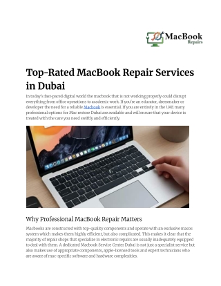 MacBook Repair Dubai