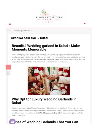 Elegant Wedding Garlands in Dubai – Handcrafted Floral Perfection