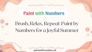 Your Summer Creativity Companion - Paint by Numbers