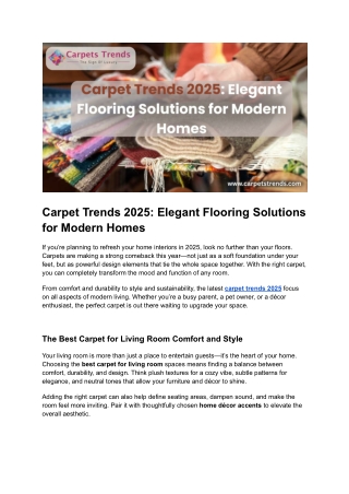Carpet Trends 2025_ Elegant Flooring Solutions for Modern Homes