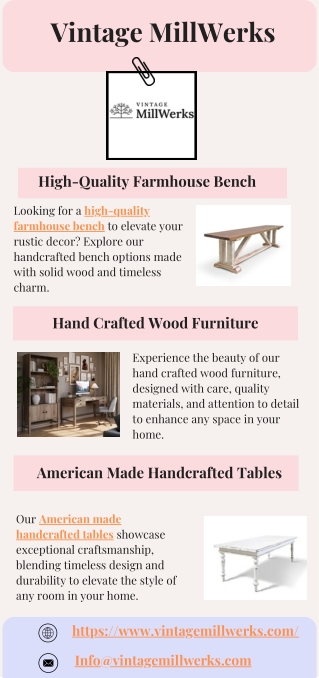 High-Quality Farmhouse Bench