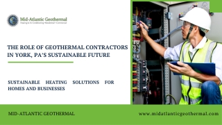 What a Geothermal Contractor in York, PA Does