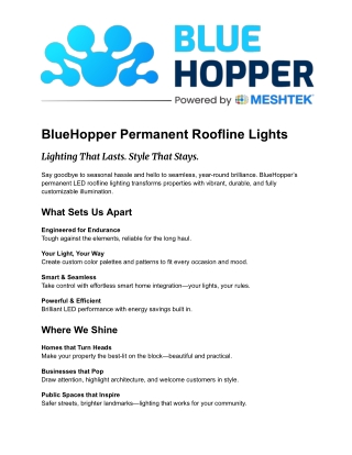 BlueHopper Permanent Roofline Lights_ Lighting That Lasts. Style That Stays