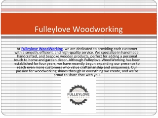 Fulleylove Woodworking