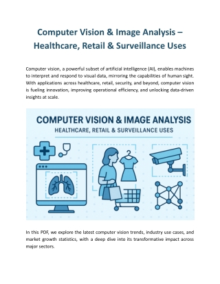 Computer Vision & Image Analysis – Healthcare, Retail & Surveillance Uses