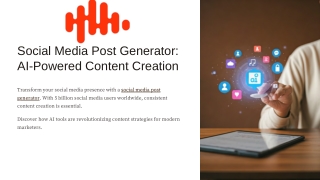 AI Social Media Post Generator – Create, Customize & Scale Content