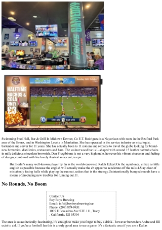 Best Bar For Indoor Video Games Swimming Pool, Darts, And So On Finest Of The