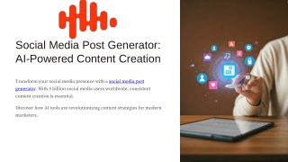 AI Social Media Post Generator – Create, Customize & Scale Content