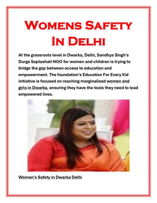 Womens Safety In Delhi