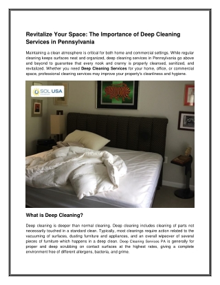 Affordable Deep Cleaning Services in Pennsylvania  Trusted Experts