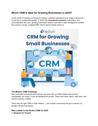 Which CRM Is Best for Growing Businesses in 2025.