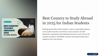 Study Abroad: Best Destinations for Indian Students in 2025