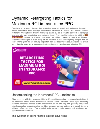 Dynamic Retargeting Tactics for Maximum ROI in Insurance PPC