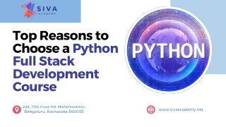 Top Reasons to Choose a Python Full Stack Development Course