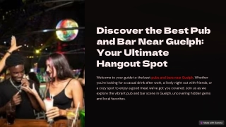 A Perfect Pub and Bar Experience Near Guelph