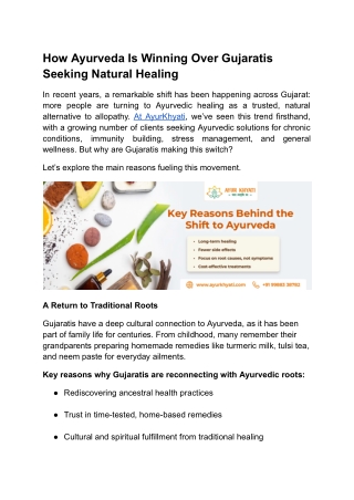 Why More Gujaratis Are Choosing Ayurvedic Healing Over Allopathy