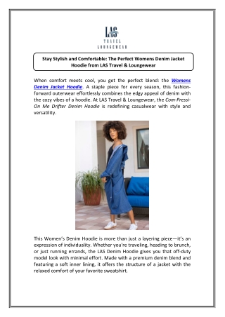 Stay Stylish and Cozy with Womens Denim Jacket Hoodie