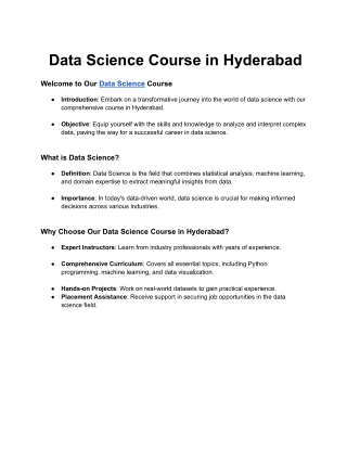 Data Science Course in Hyderabad.