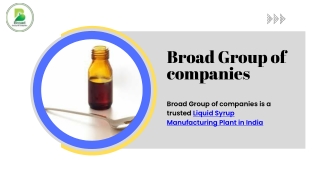 Liquid Syrup Manufacturing Plant in India