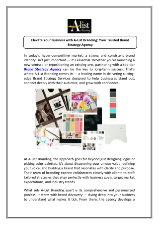 Boost Success With Brand Strategy Services Today