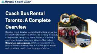 Coach Bus Rental Toronto A Complete Overview