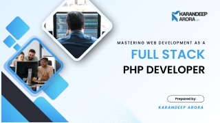 End-to-End Web Solutions by a Full Stack PHP Developer