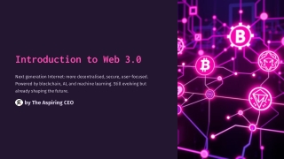 Introduction to Web 30 Guide to the Next Web Generation theaspiringceo