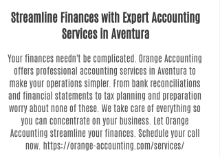 Streamline Finances with Expert Accounting Services in Aventura