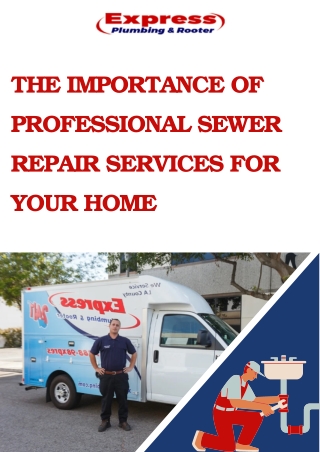 The Importance of Professional Sewer Repair Services for Your Home