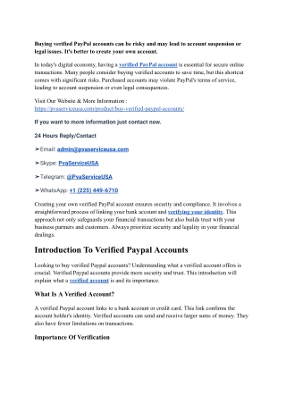 #3 How to Buy Verified PayPal Accounts In pvaserviceusa 2025