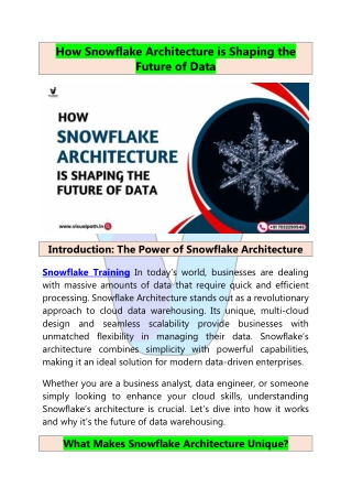 Best Snowflake Training Snowflake Course in Ameerpet