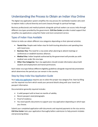 Understanding the Process to Obtain an Indian Visa Online