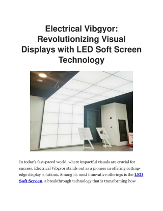 LED Soft Screen Vibgyor LED Solutions