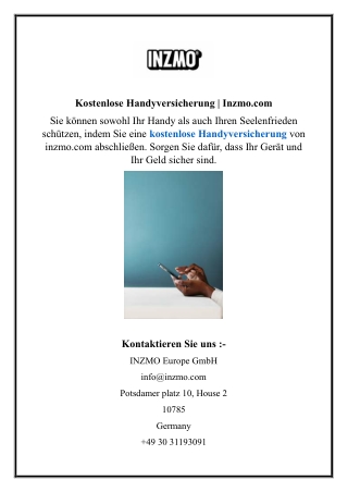 Kostenlose Handyversicherung | Inzmo.com