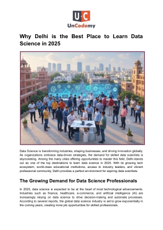 Why Delhi is the Best Place to Learn Data Science in 2025