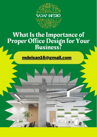 What Is the Importance of Proper Office Design for Your Business