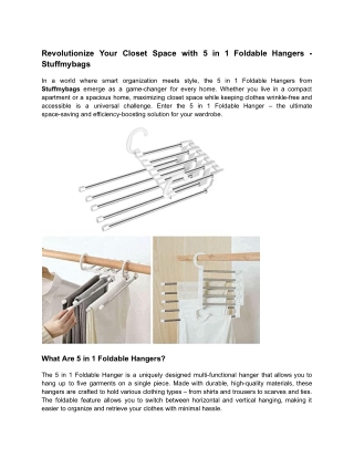 Revolutionize Your Closet Space with 5 in 1 Foldable Hangers - Stuffmybags