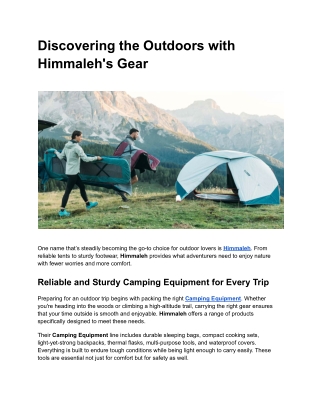 Don’t Forget These Camping Gear Essentials