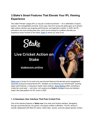 Stay Connected to Every Match with Stake App and Stake.com