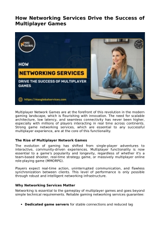 How Networking Services Drive the Success of Multiplayer Games